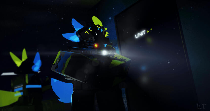 Artwork for an unreleased unfinished indie game project called "The Custodian Wolf".